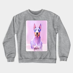 Dobermann Watercolor Portrait 1 Crewneck Sweatshirt